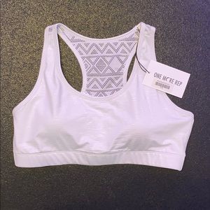 ZYIA White Bomber Bra XL